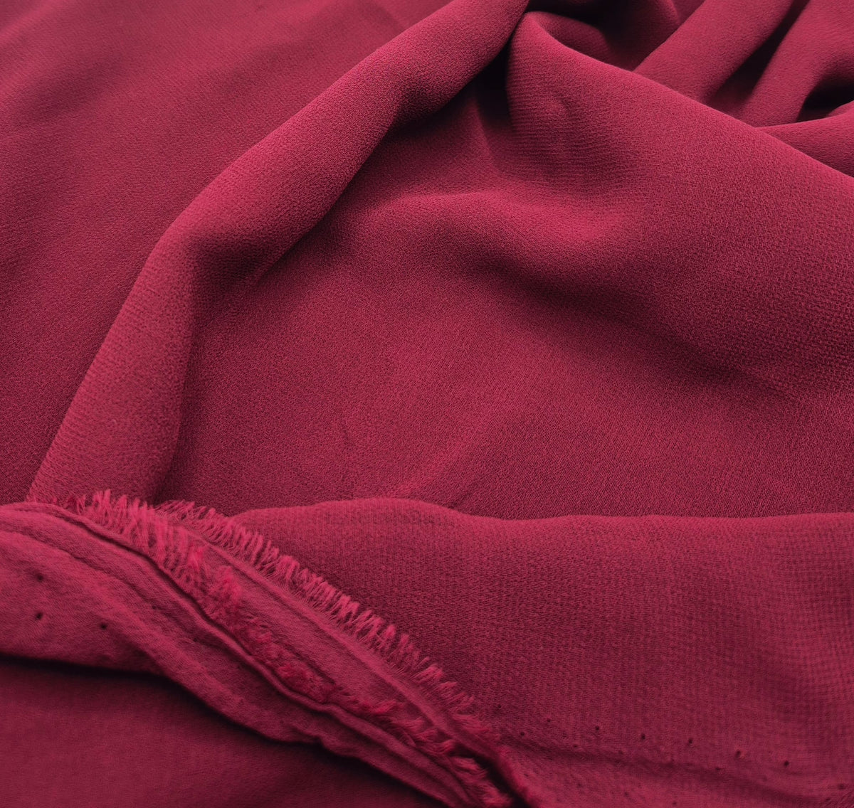 Plain Burgundy Chiffon Sheer Dress Bridal Fabric