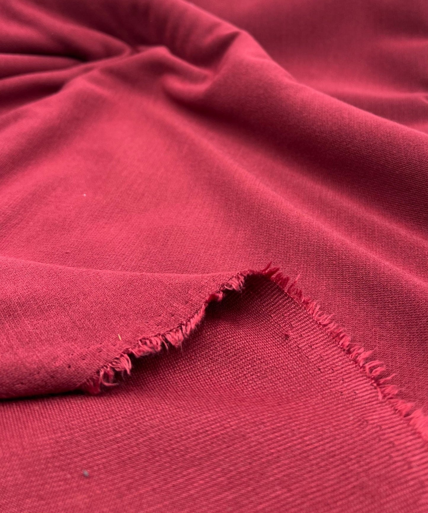 Plain Burgundy Ponte 2 Way Stretch Fabric
