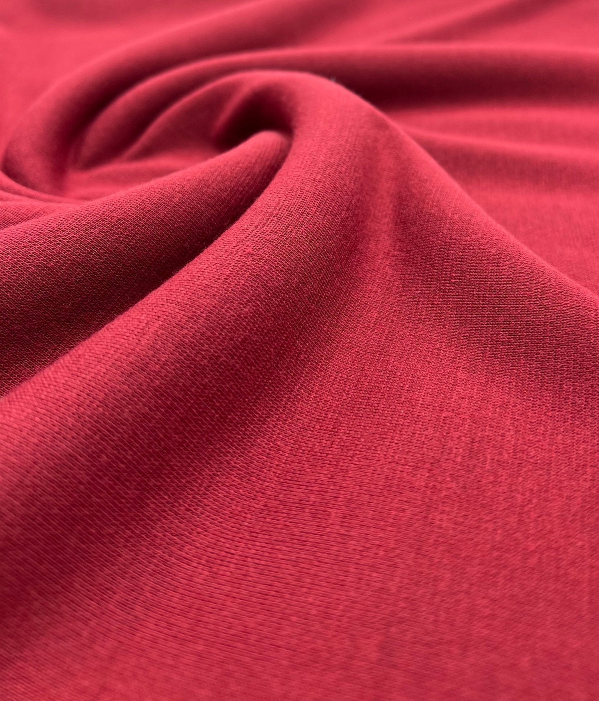 Plain Burgundy Ponte 2 Way Stretch Fabric