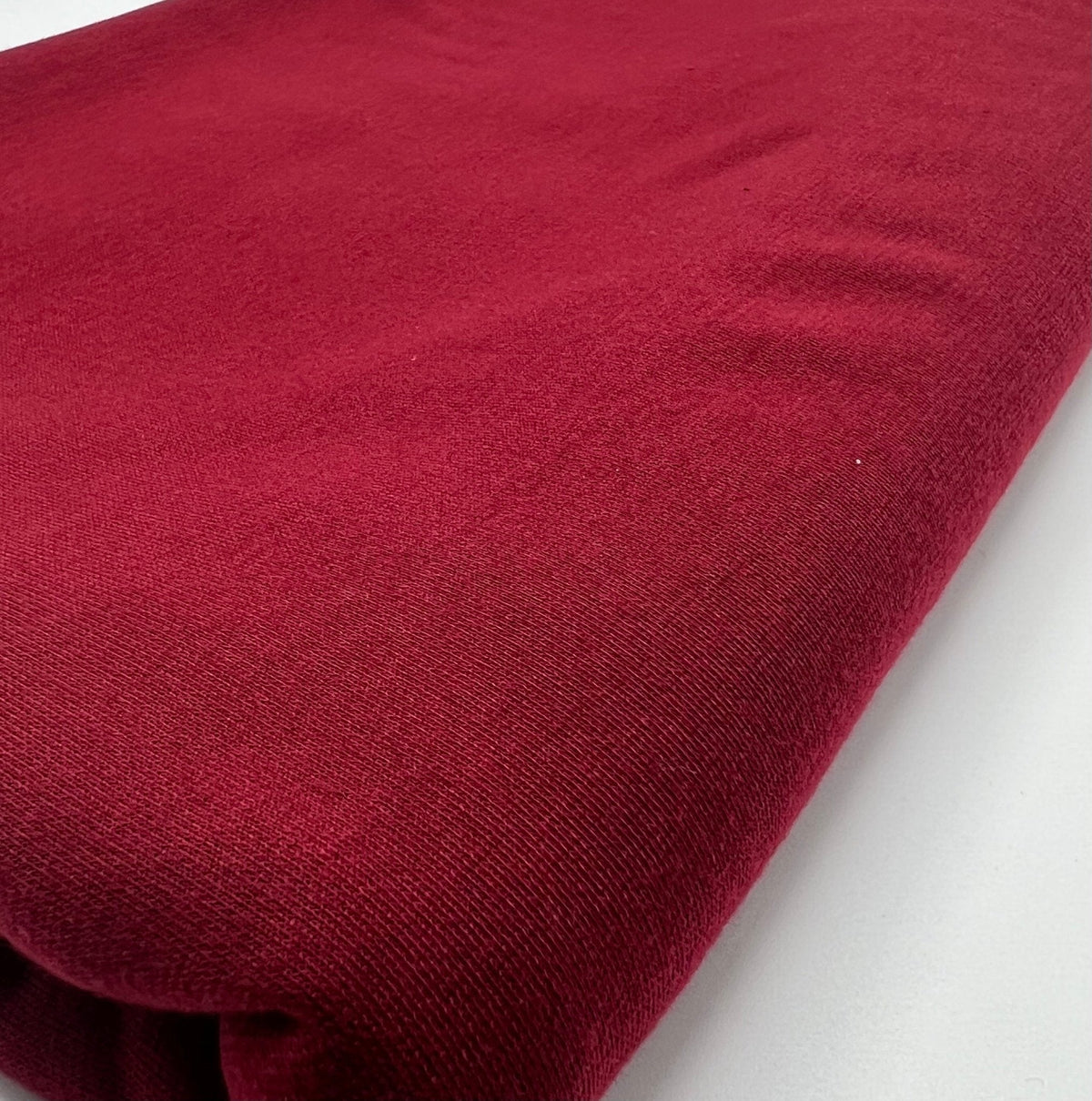 Plain Burgundy Ponte 2 Way Stretch Fabric