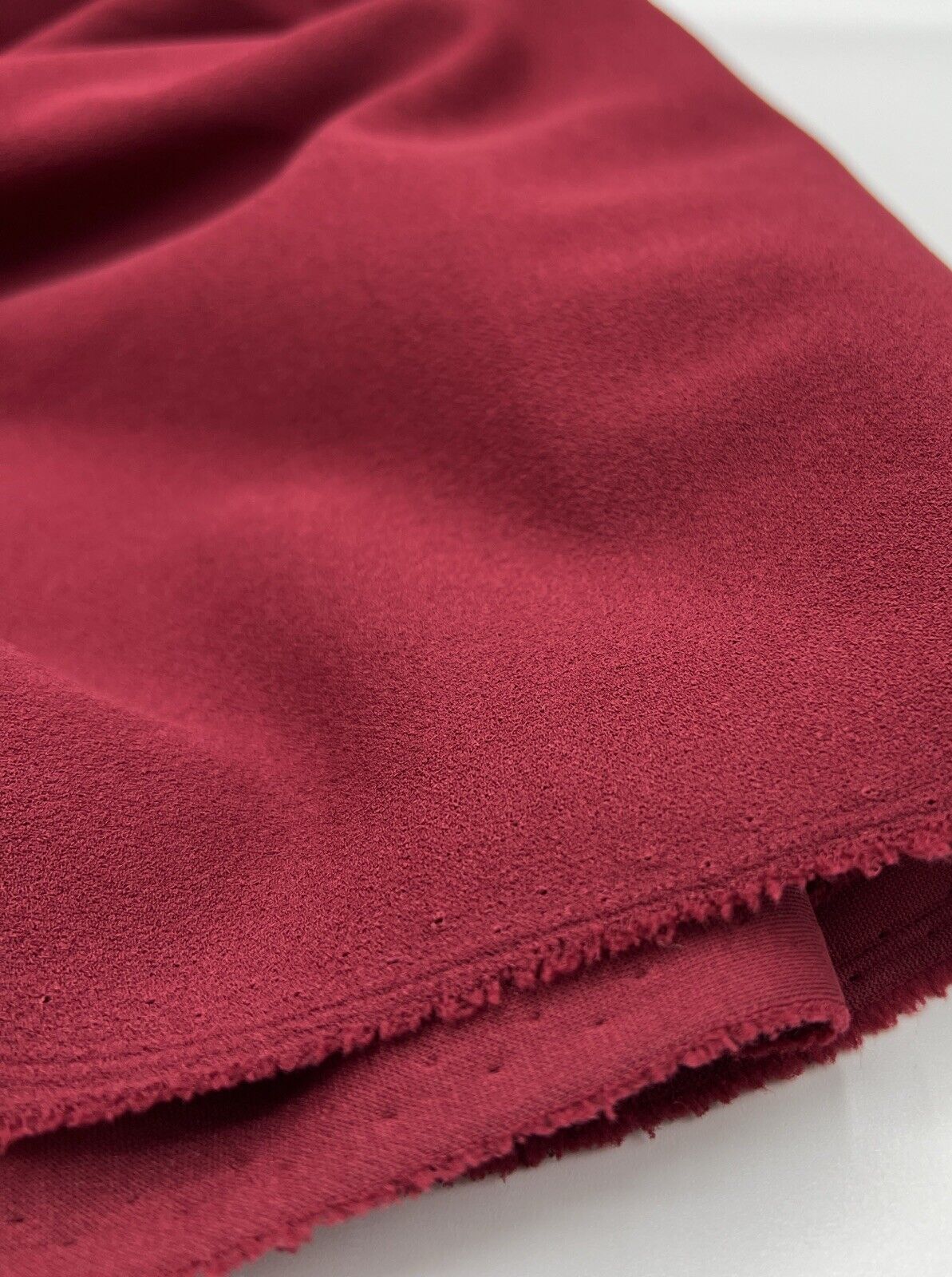 Plain Burgundy Scuba Crepe Stretch Jersey Fabric 4 Way Stretch