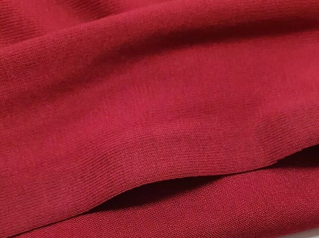 Plain Burgundy Viscose Elastane Fabric 4 Way Stretch Jersey