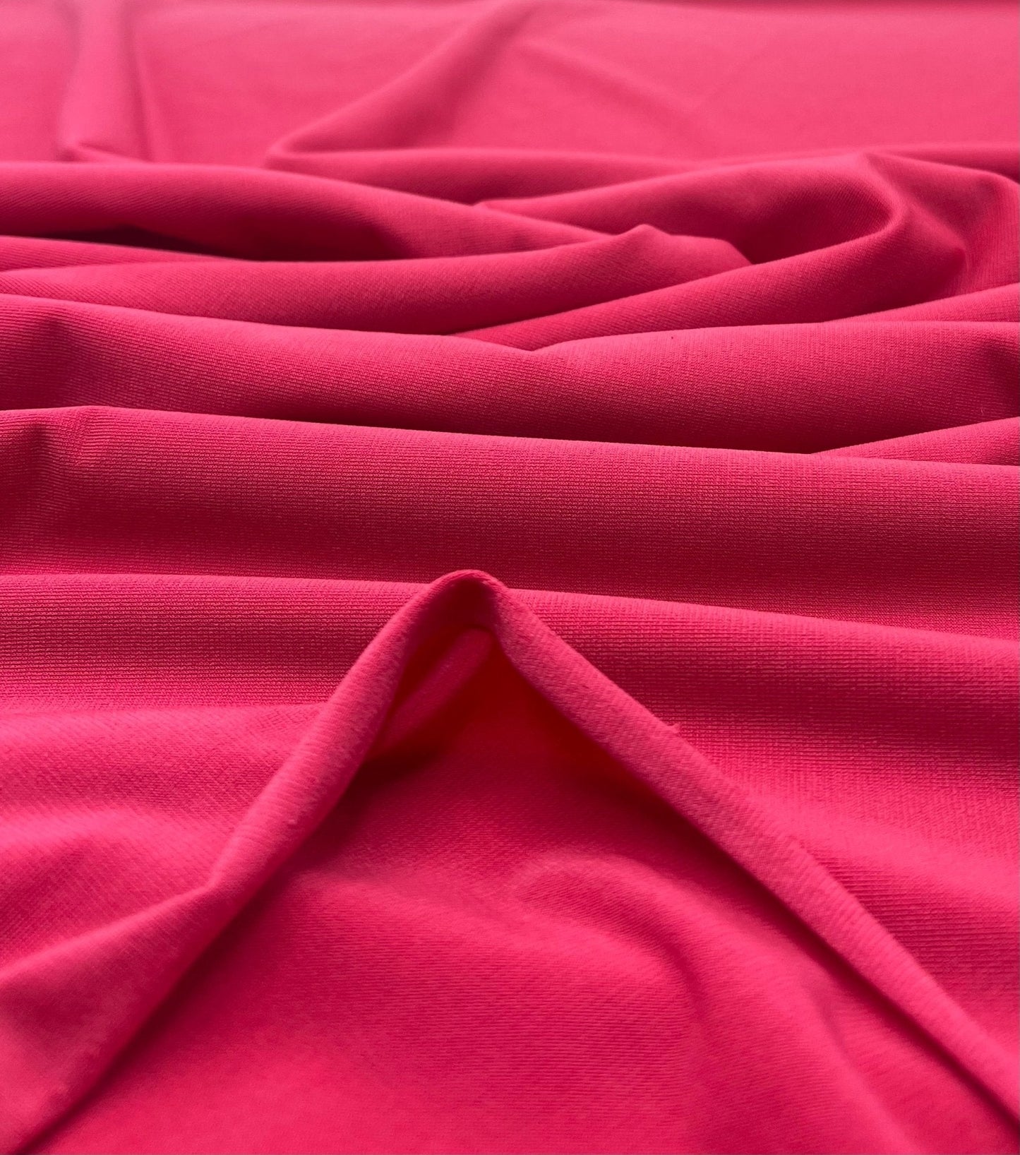 Plain Cerise Hot Pink ITY 4 Way Stretch Fabric