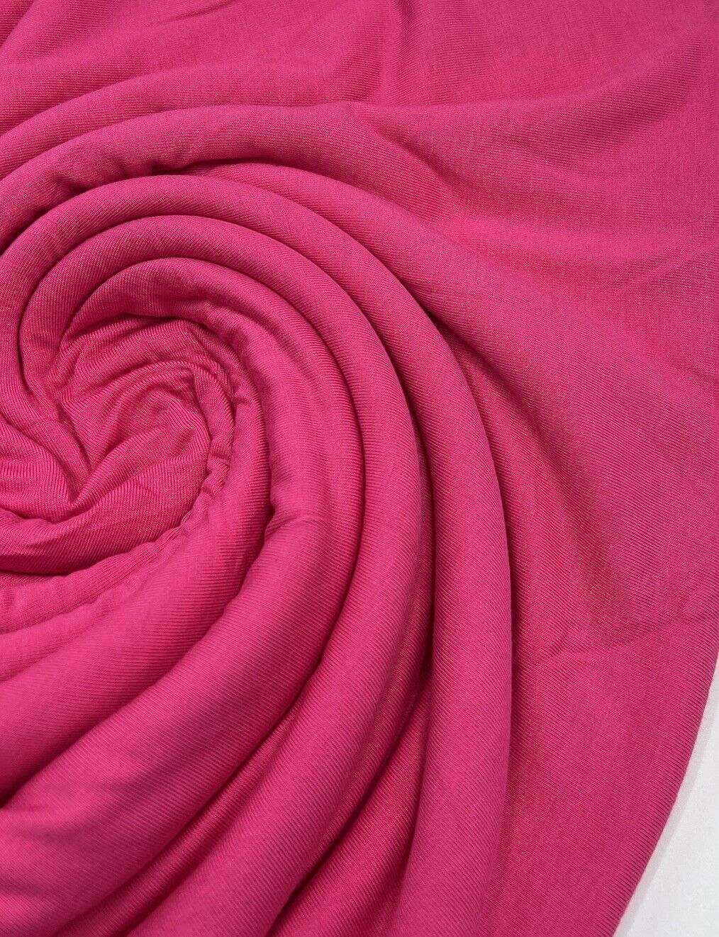 Plain Cerise Hot Pink Viscose Elastane Fabric 4 Way Stretch Jersey