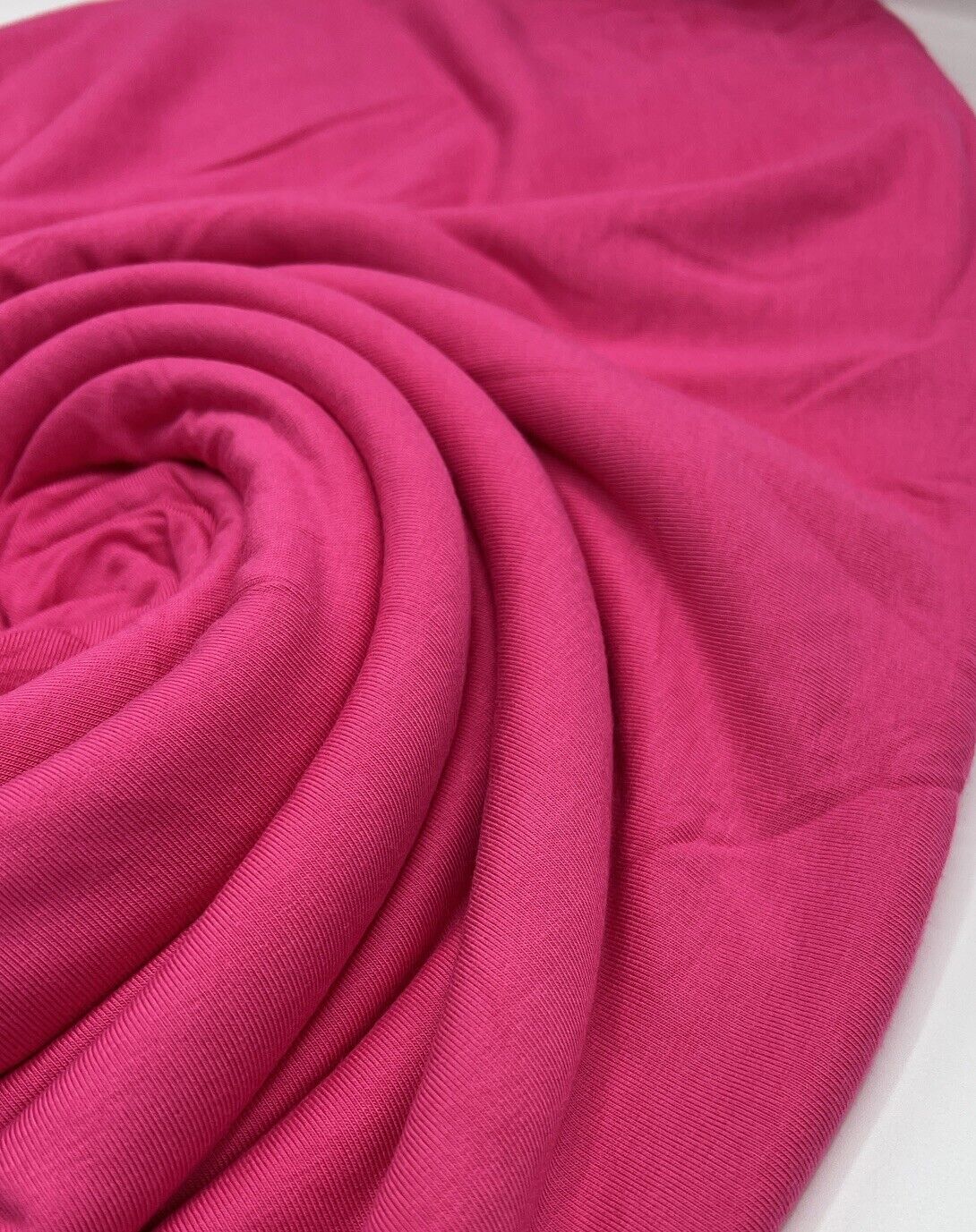 Plain Cerise Hot Pink Viscose Elastane Fabric 4 Way Stretch Jersey