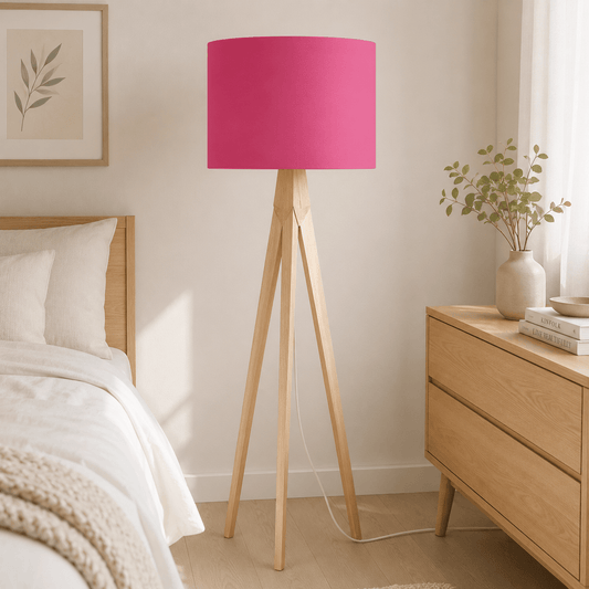 Plain Cerise Pink Lampshade, Ceiling or Table Lamp Shade