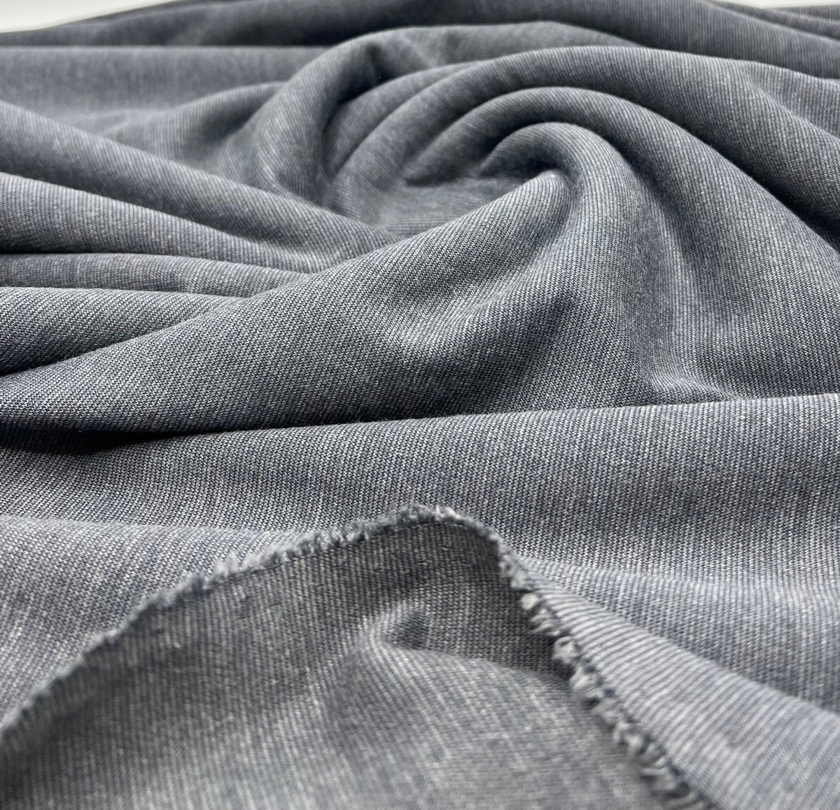 Plain Charcoal Grey Ponte 4 Way Stretch Fabric