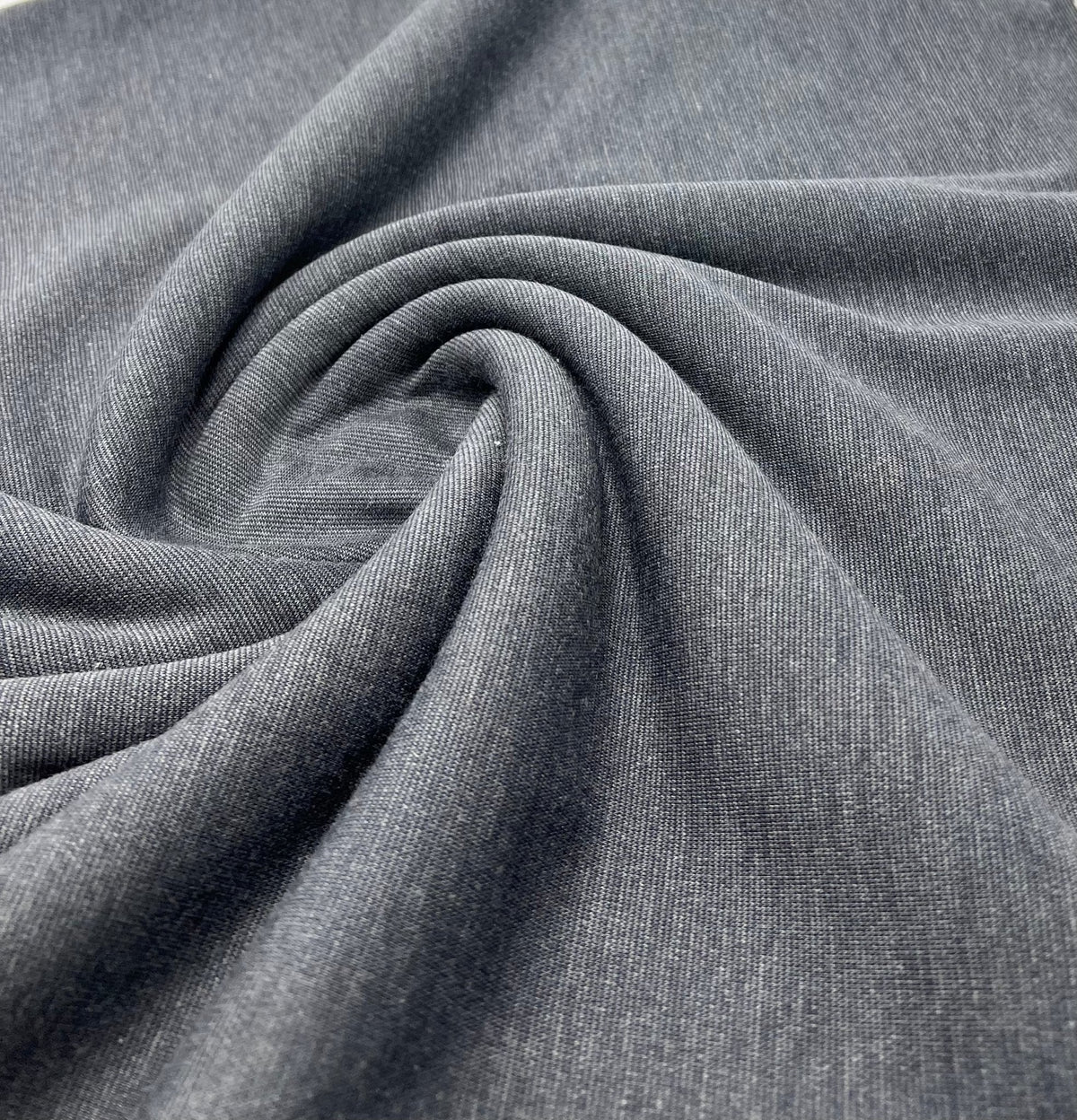 Plain Charcoal Grey Ponte 4 Way Stretch Fabric