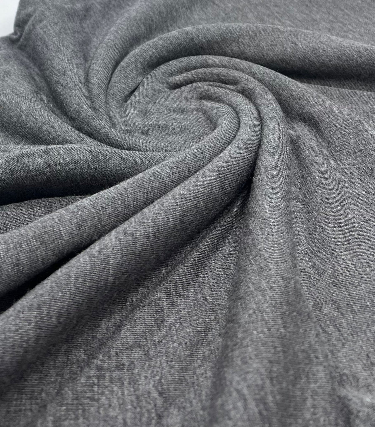 Plain Charcoal Viscose Elastane Fabric 4 Way Stretch Jersey