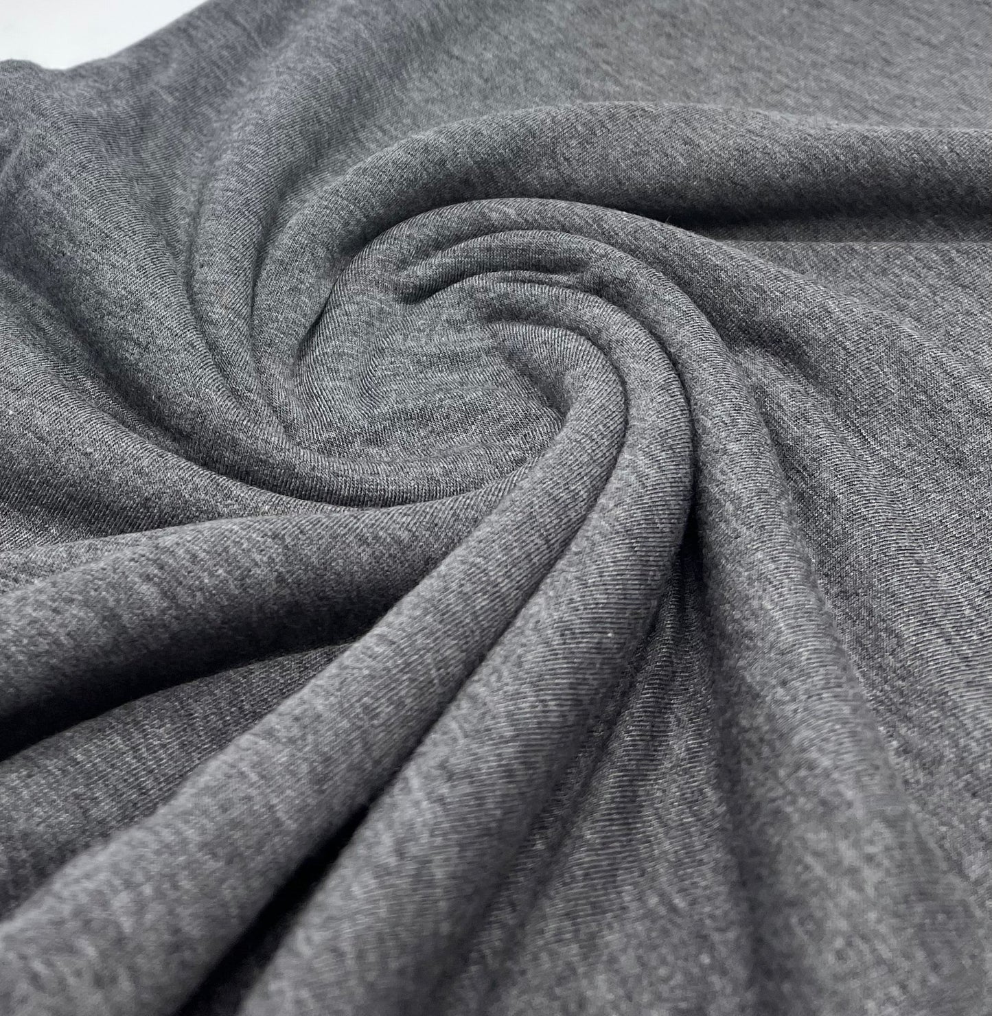 Plain Charcoal Viscose Elastane Fabric 4 Way Stretch Jersey
