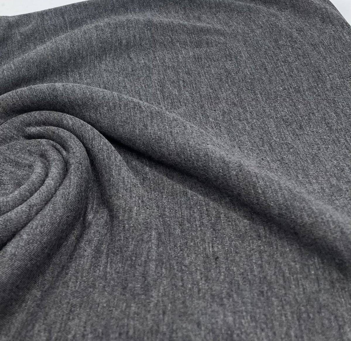Plain Charcoal Viscose Elastane Fabric 4 Way Stretch Jersey