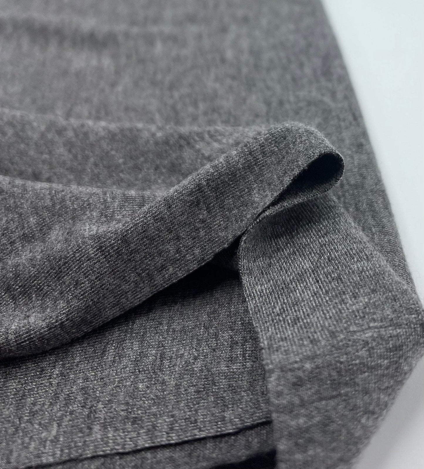 Plain Charcoal Viscose Elastane Fabric 4 Way Stretch Jersey