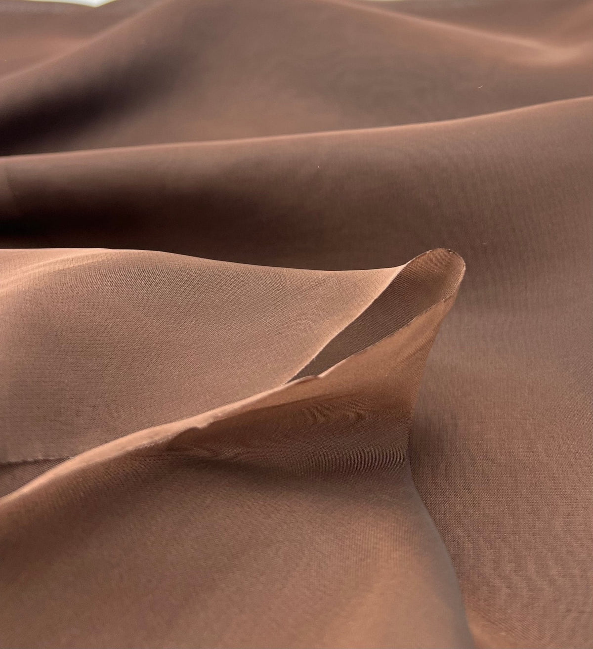 Plain Chocolate Brown Chiffon Sheer Dress Bridal Fabric