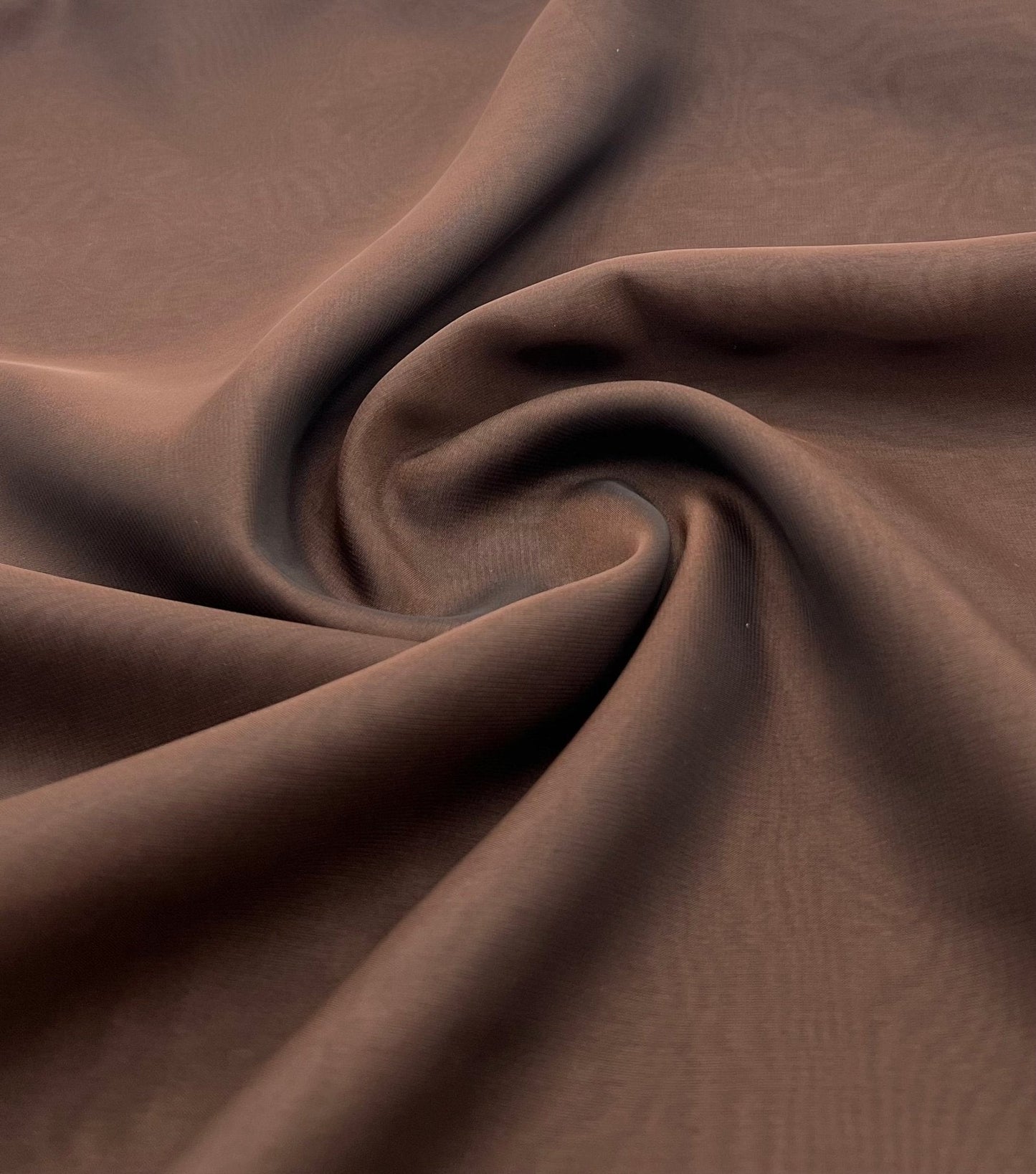 Plain Chocolate Brown Chiffon Sheer Dress Bridal Fabric