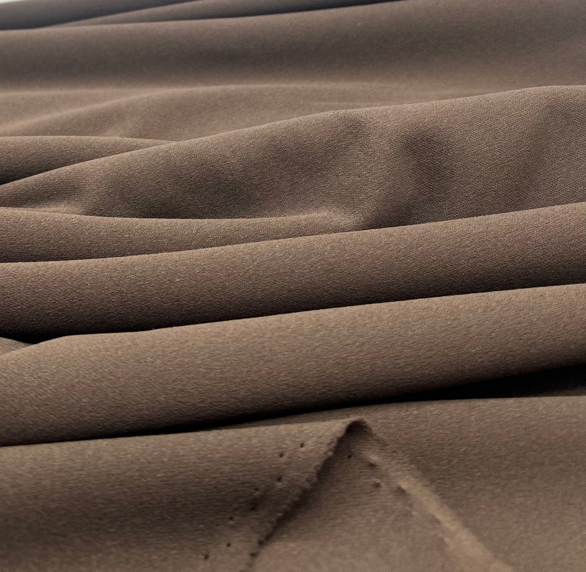 Plain Chocolate Brown Scuba Crepe Stretch Jersey Fabric 4 Way Stretch