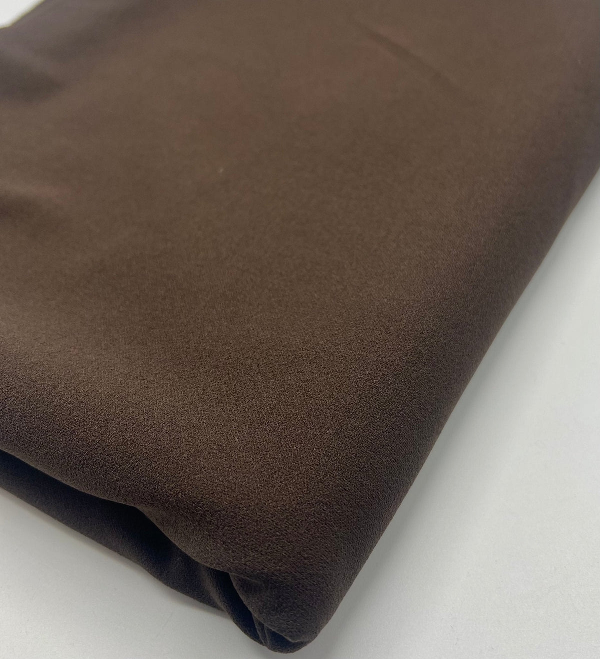 Plain Chocolate Brown Scuba Crepe Stretch Jersey Fabric 4 Way Stretch
