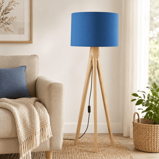 Plain Cobalt Blue Lampshade, Ceiling or Table Lamp Shade