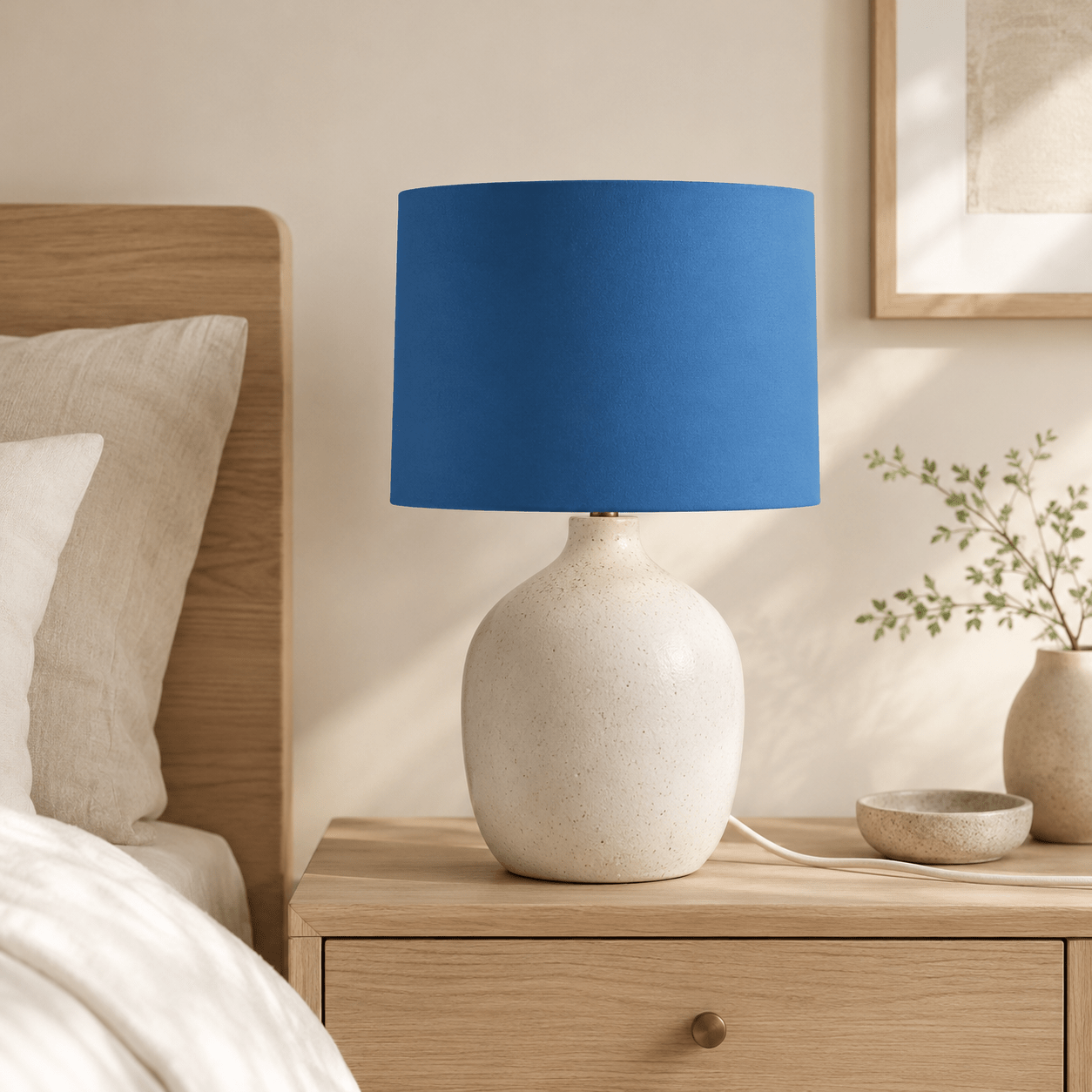Plain Night Blue Lampshade, Ceiling or Table Lamp Shade