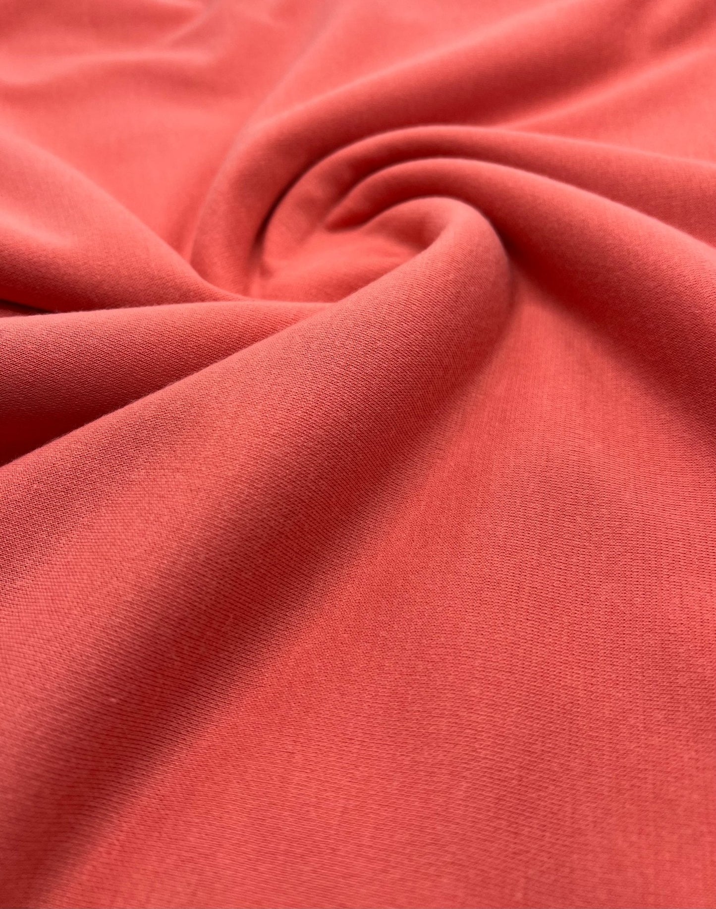 Plain Coral Ponte 2 Way Stretch Fabric