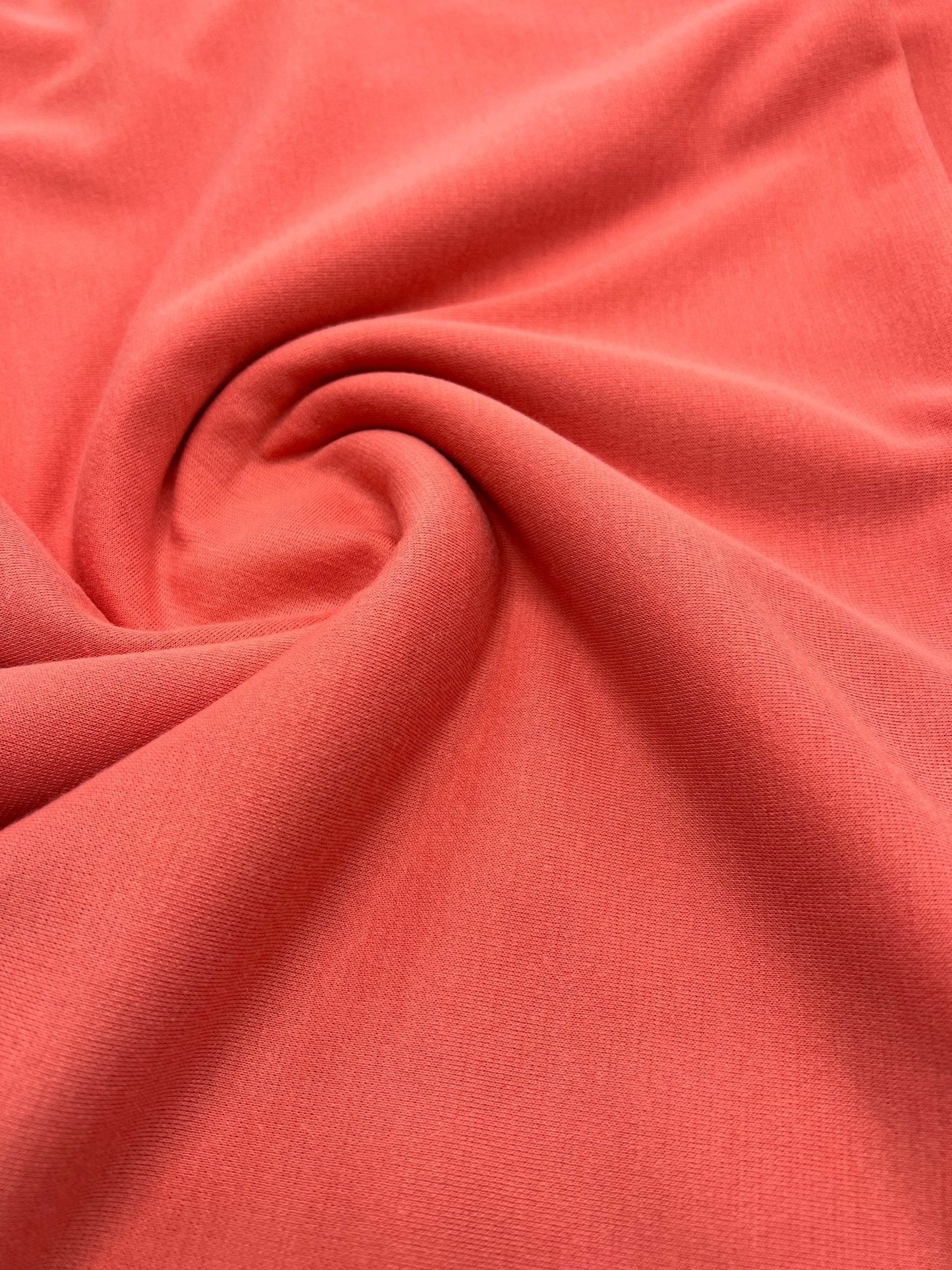 Plain Coral Ponte 2 Way Stretch Fabric