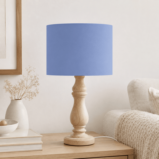 Plain Cornflower Blue Lampshade, Ceiling or Table Lamp Shade