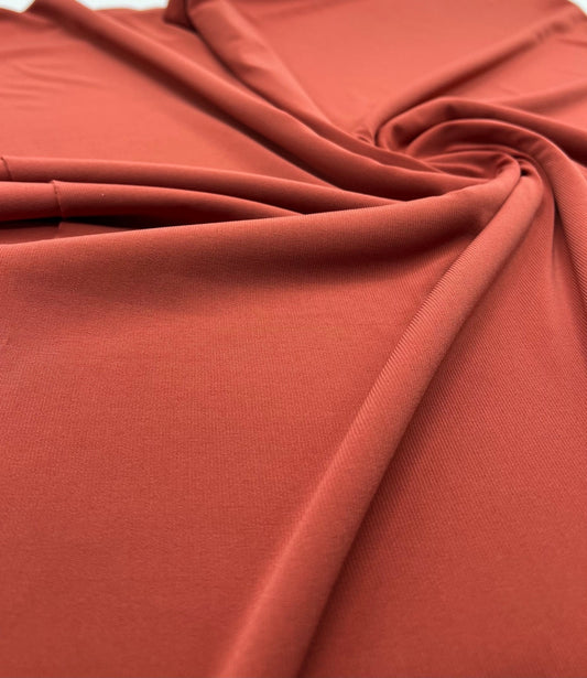 Plain Dark Coral ITY 4 Way Stretch Fabric