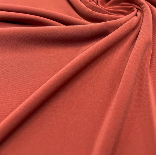 Plain Dark Coral ITY 4 Way Stretch Fabric