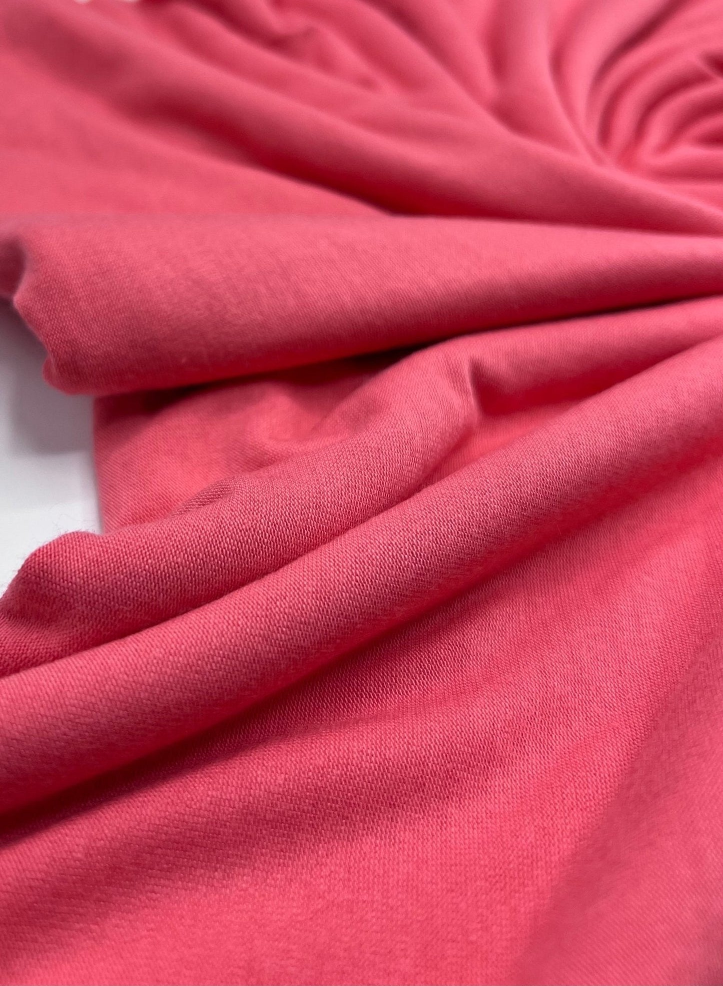 Plain Dark Coral Viscose Elastane Fabric 4 Way Stretch Jersey