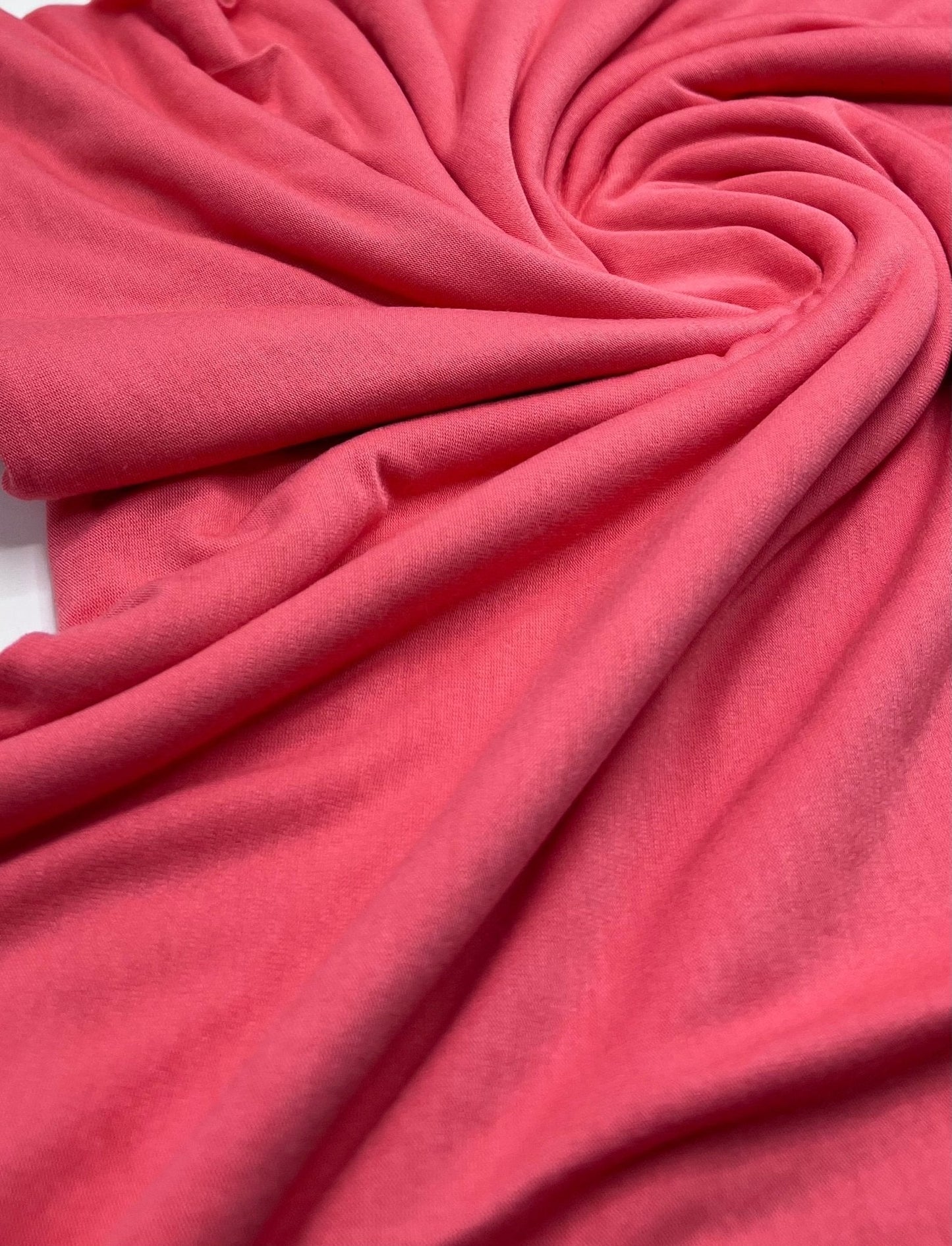 Plain Dark Coral Viscose Elastane Fabric 4 Way Stretch Jersey