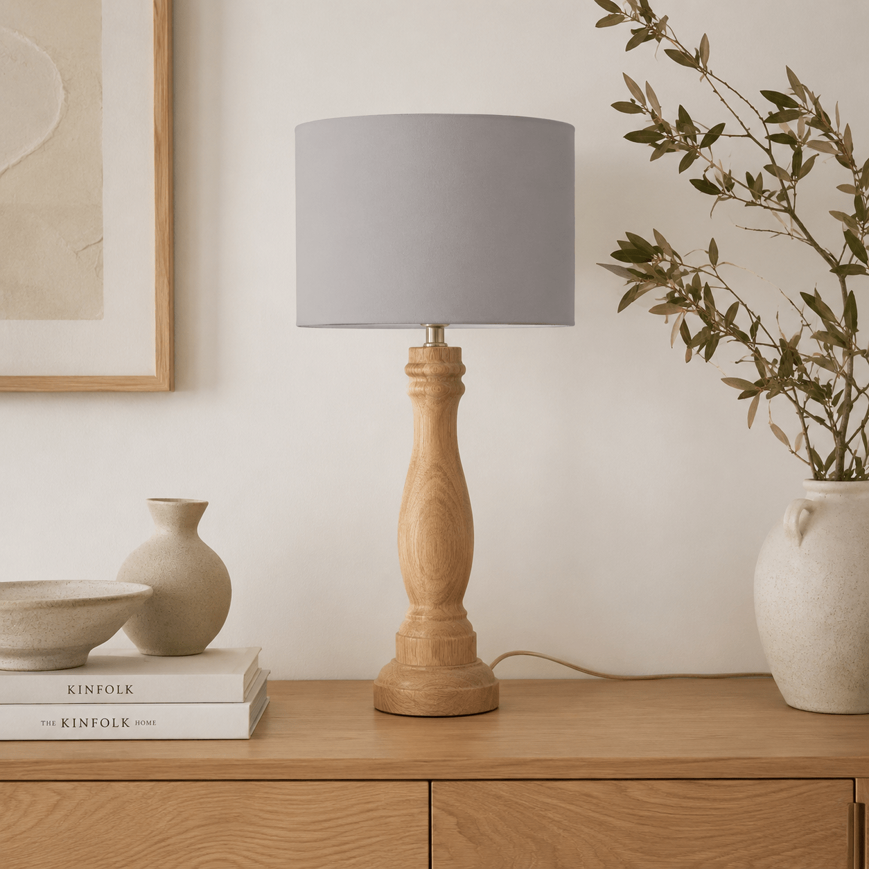 Plain Grey Cloud Lampshade, Warm Grey Ceiling or Table Lamp Shade