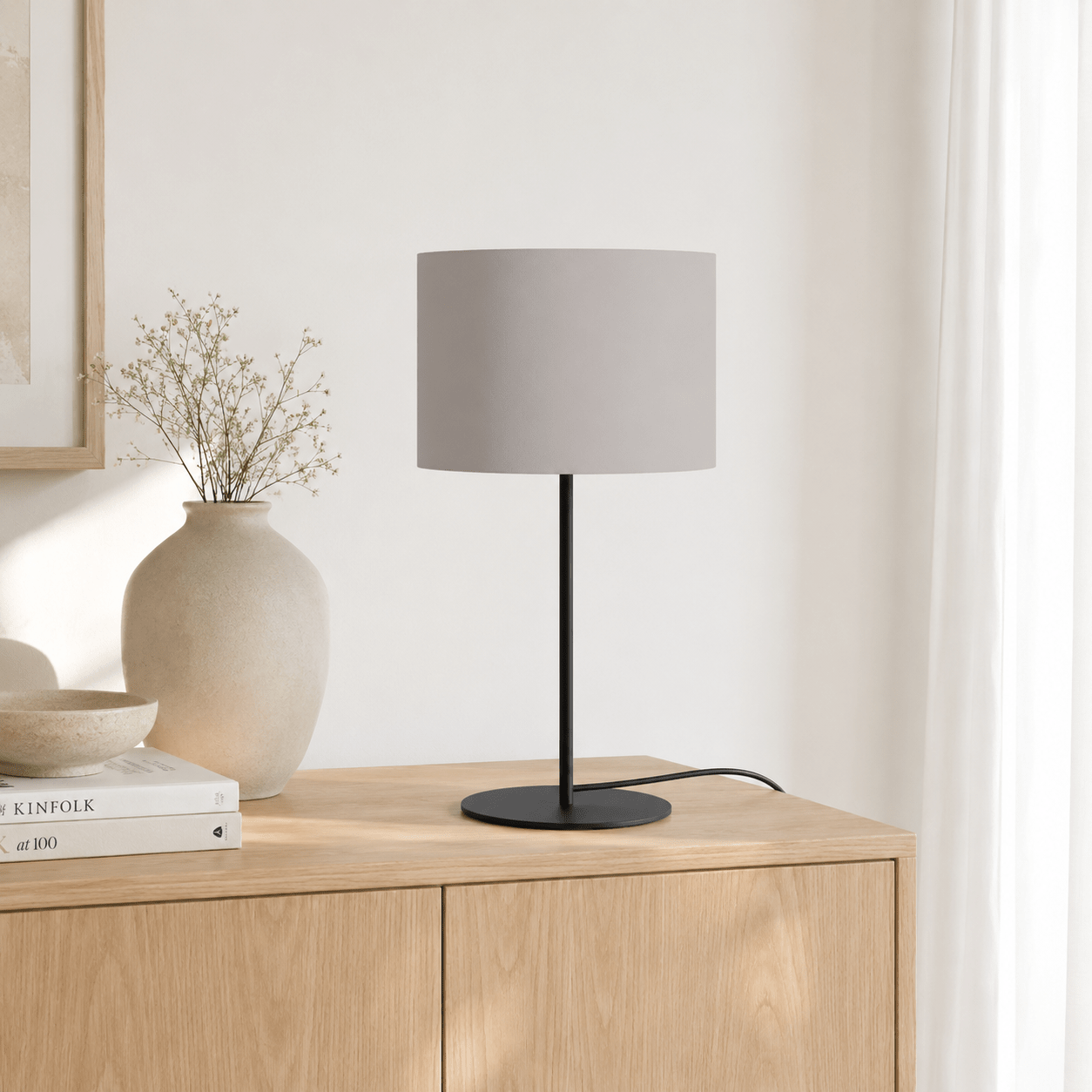 Plain Grey Cloud Lampshade, Warm Grey Ceiling or Table Lamp Shade
