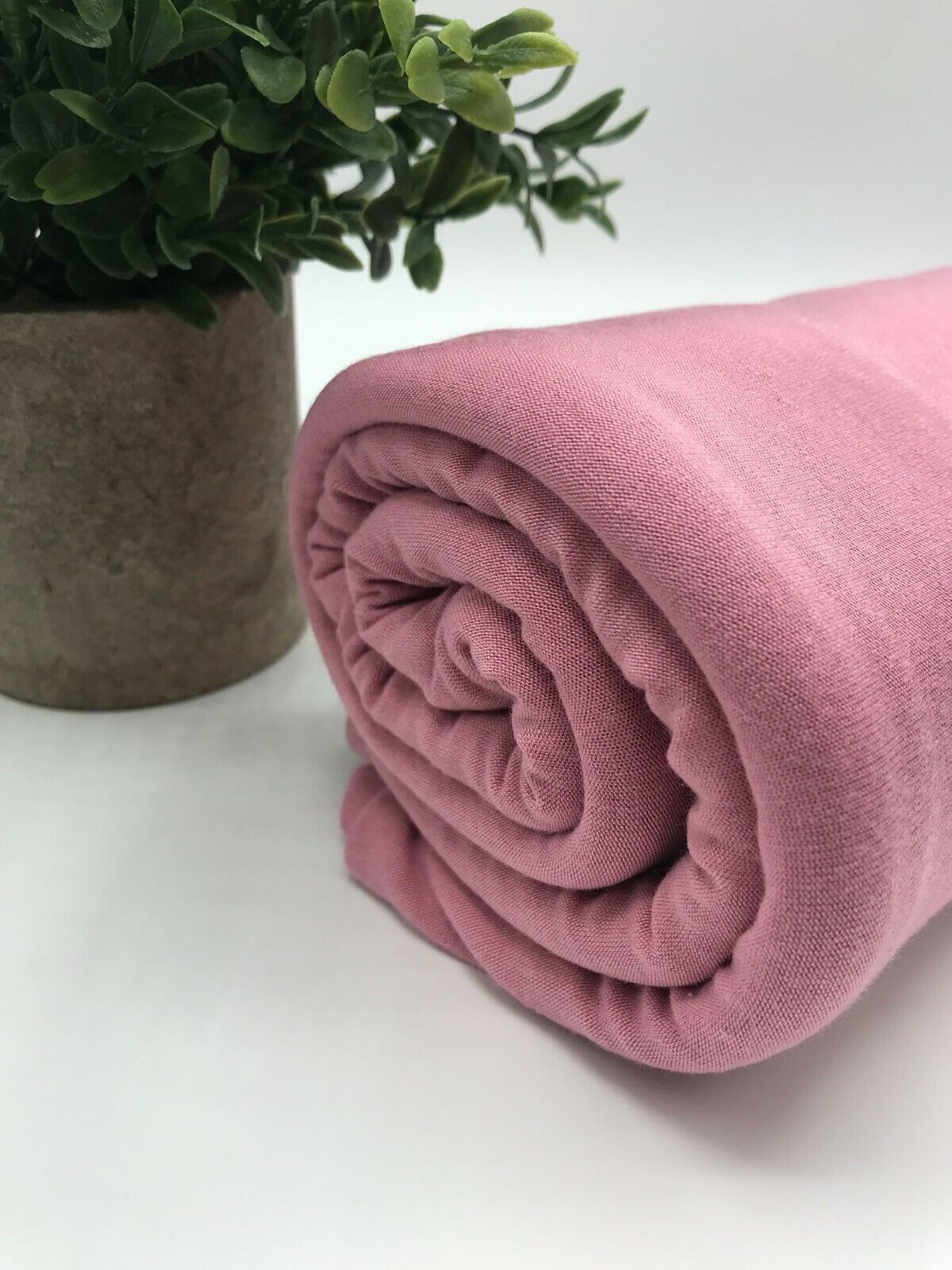 Plain Dusky Pink Viscose Elastane Fabric 4 Way Stretch Jersey