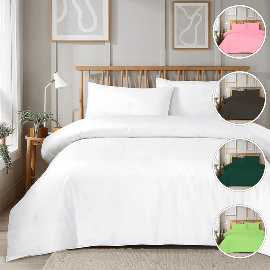 Plain Dye Luxurious Super Soft Duvet Set with Zipper Closure Easy Care Bed Linen in Various Sizes and Colours by OLIVIA ROCCO