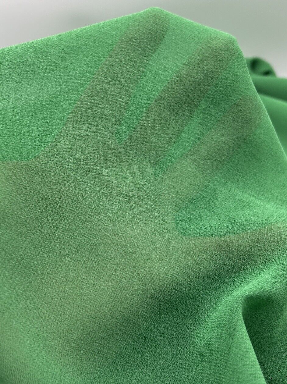 Plain Green Chiffon Sheer Dress Bridal Fabric