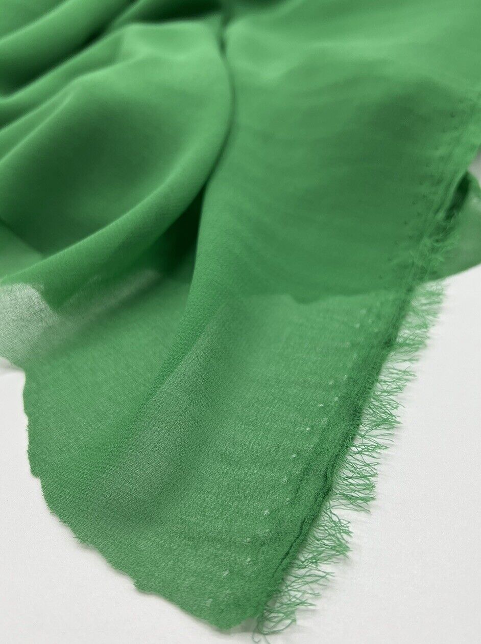 Plain Green Chiffon Sheer Dress Bridal Fabric