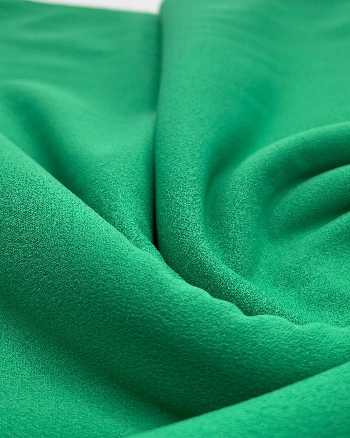 Plain Green Scuba Crepe Stretch Jersey Fabric 4 Way Stretch