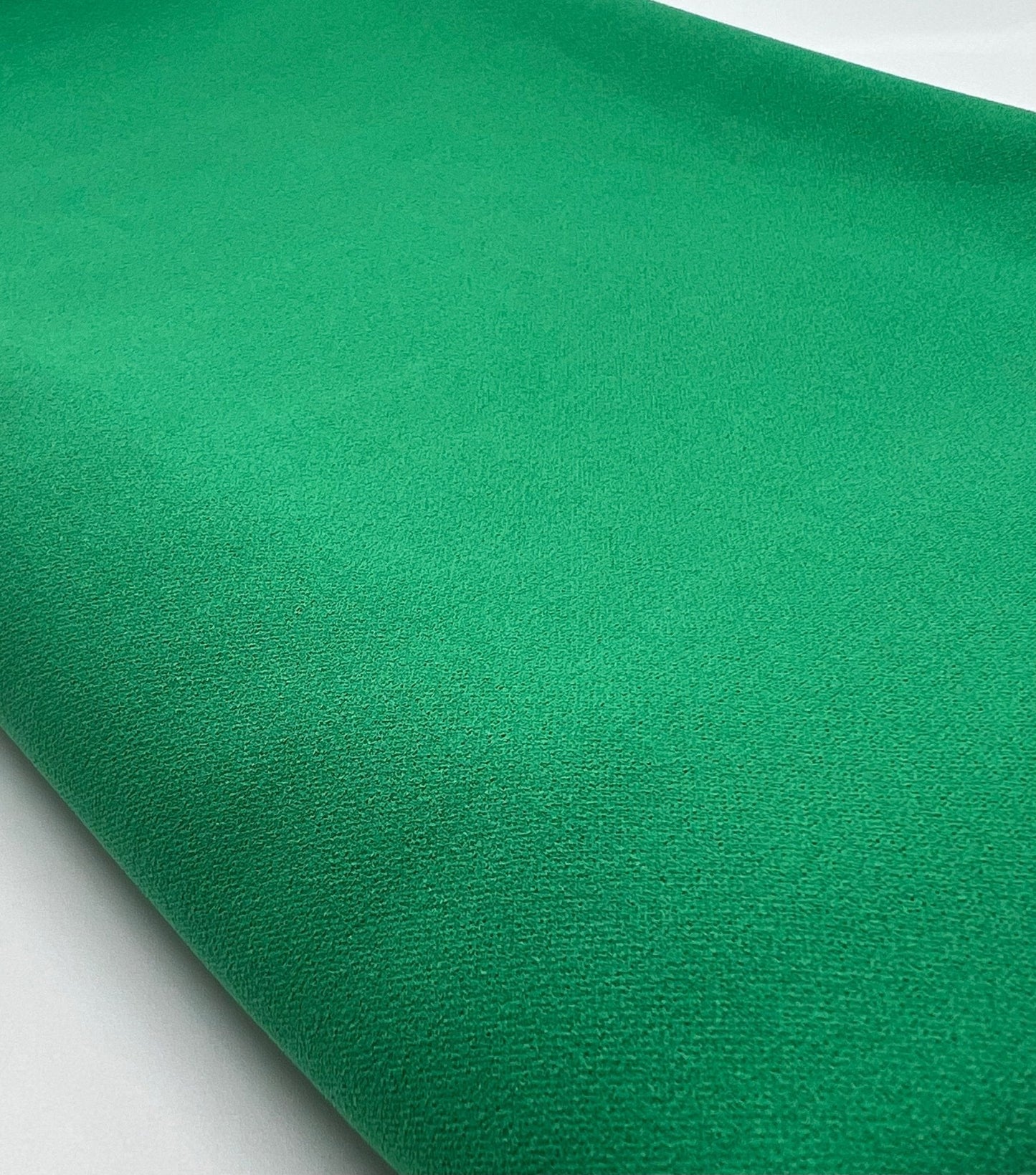 Plain Green Scuba Crepe Stretch Jersey Fabric 4 Way Stretch