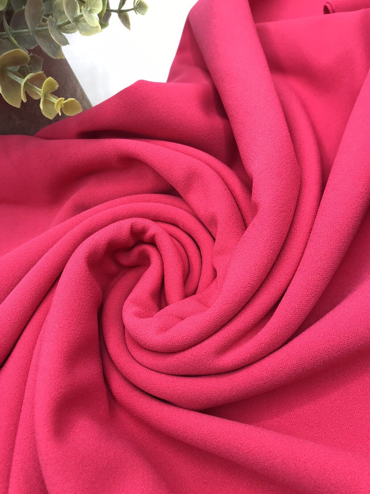 Plain Hot Pink Scuba Crepe Stretch Jersey Fabric 4 Way Stretch
