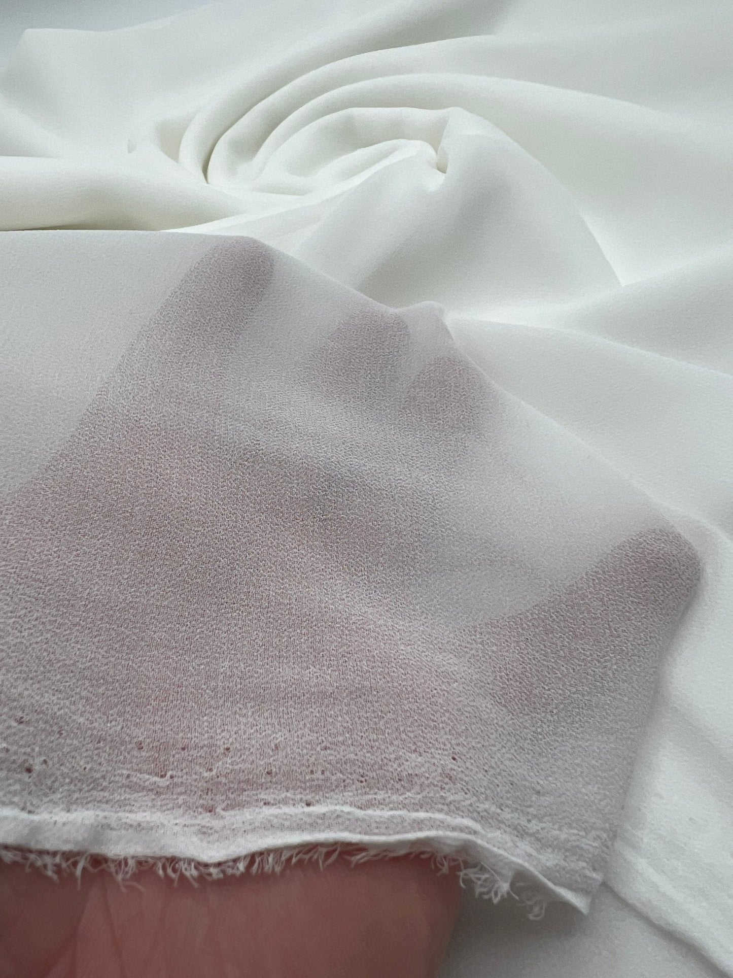 Plain Ivory Chiffon Sheer Dress Bridal Fabric