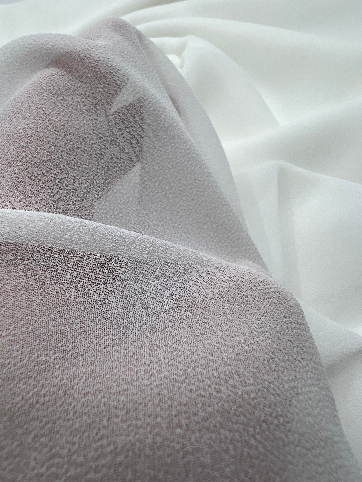 Plain Ivory Chiffon Sheer Dress Bridal Fabric