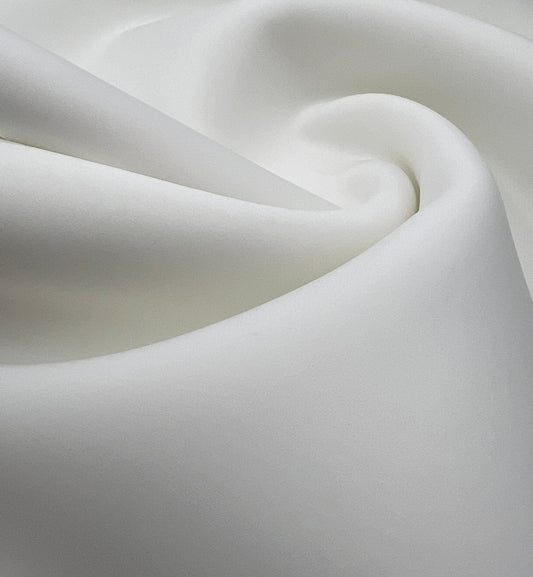 Plain Ivory Scuba Foam 3D Mono Scuba Stretch Fabric