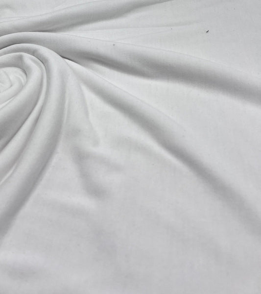 Plain Ivory Viscose Elastane Fabric 4 Way Stretch Jersey