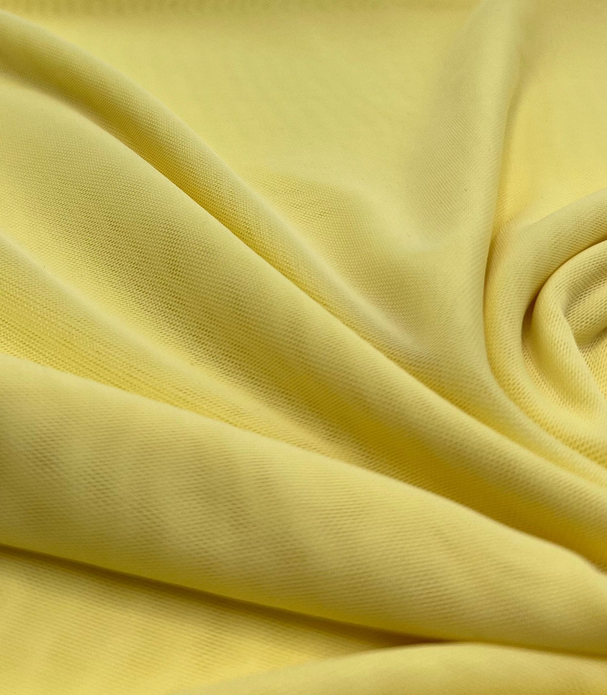 Plain Lemon Yellow Mesh Fabric Stretch