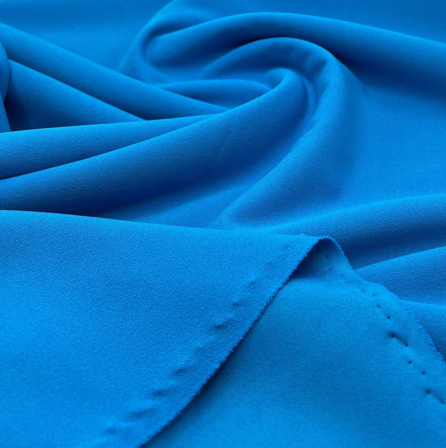 Plain Light Blue Scuba Crepe Stretch Jersey Fabric 4 Way Stretch