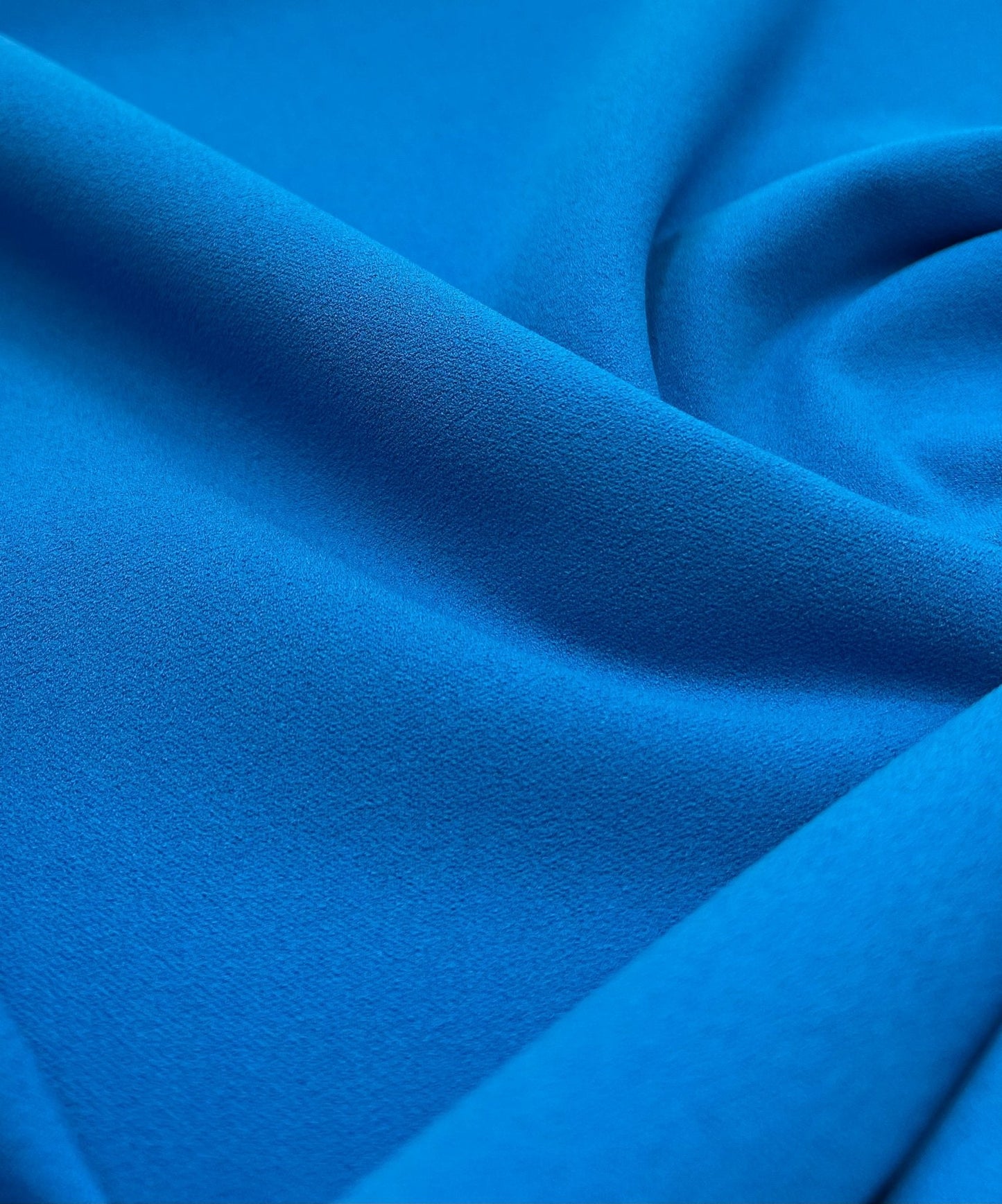 Plain Light Blue Scuba Crepe Stretch Jersey Fabric 4 Way Stretch