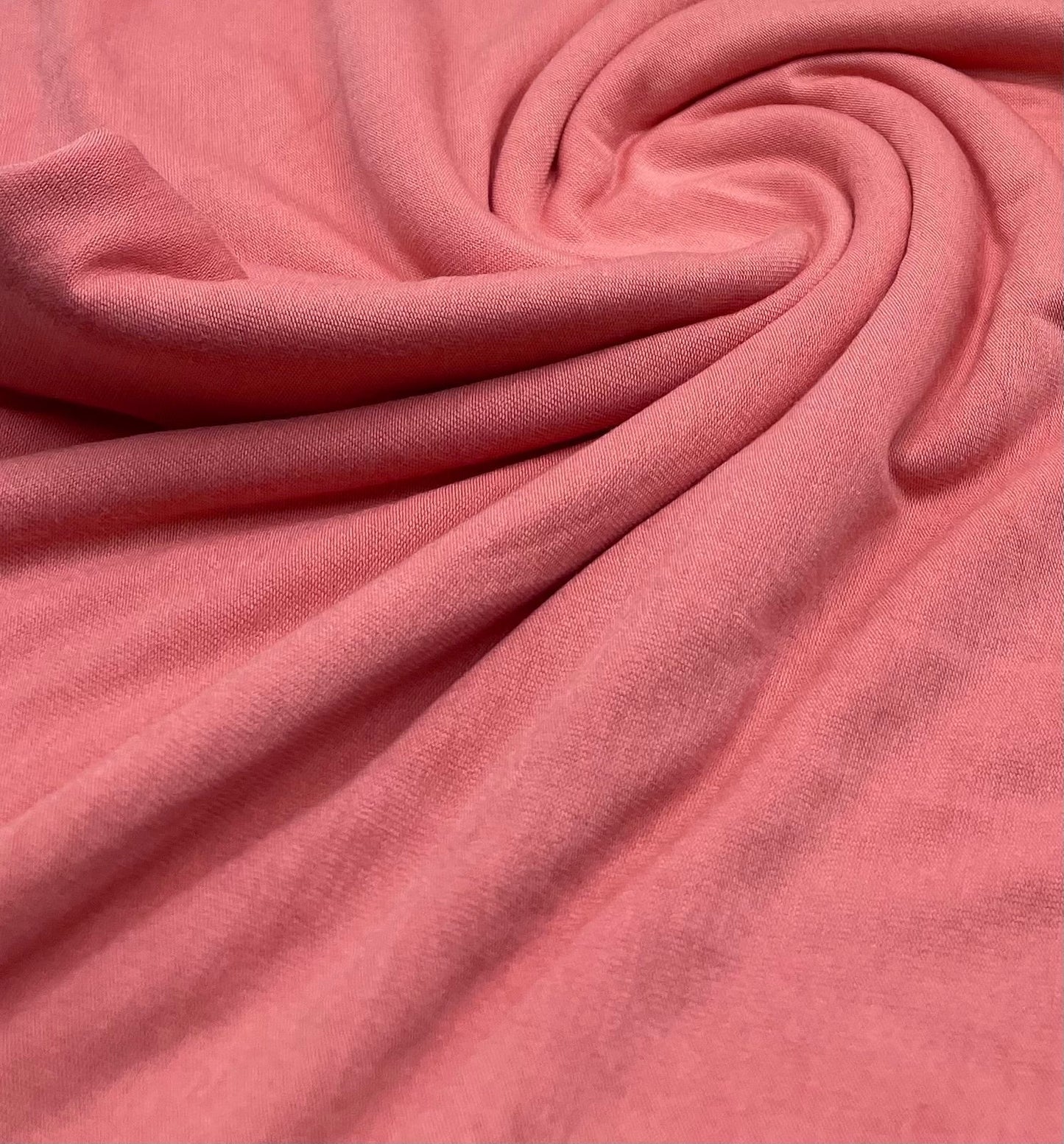 Plain Light Coral Viscose Elastane Fabric 4 Way Stretch Jersey
