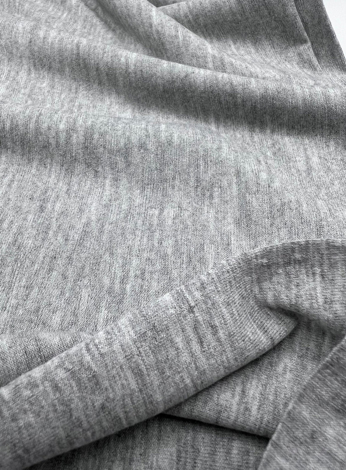 Plain Light Grey Viscose Elastane Fabric 4 Way Stretch Jersey