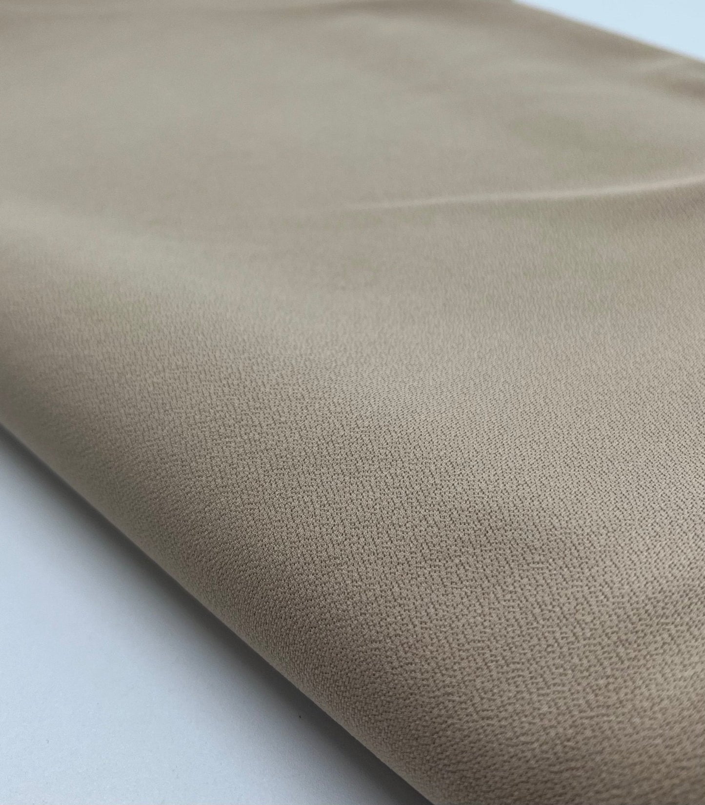 Plain Lightweight Stone Scuba Crepe Stretch Fabric 4 Way Stretch