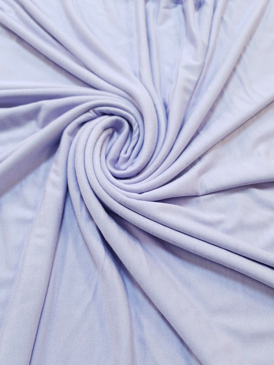 Plain Lilac Viscose Elastane Fabric 4 Way Stretch Jersey