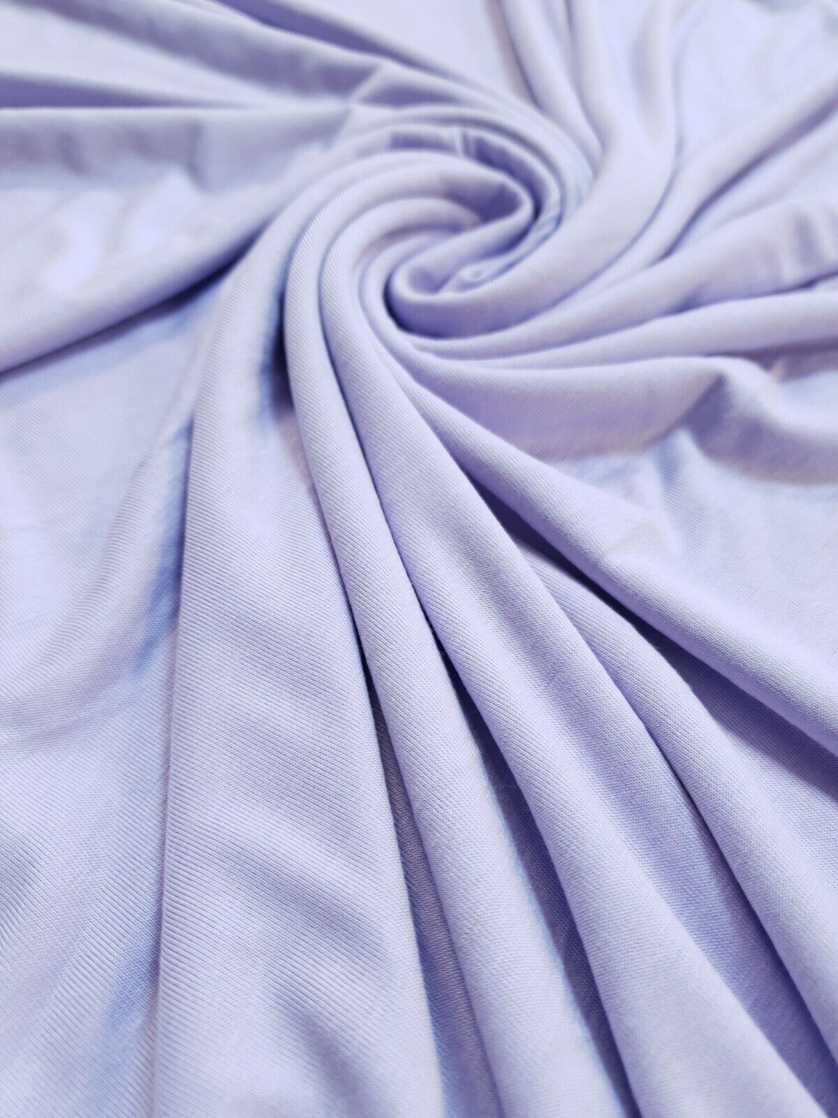 Plain Lilac Viscose Elastane Fabric 4 Way Stretch Jersey